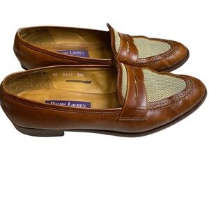 Ralph Lauren Purple Label Mesh & Leather Penny Loafer Women’s 9.5